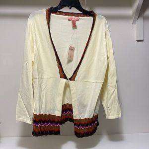 Bandolino 70’s inspired cardigan/blouse